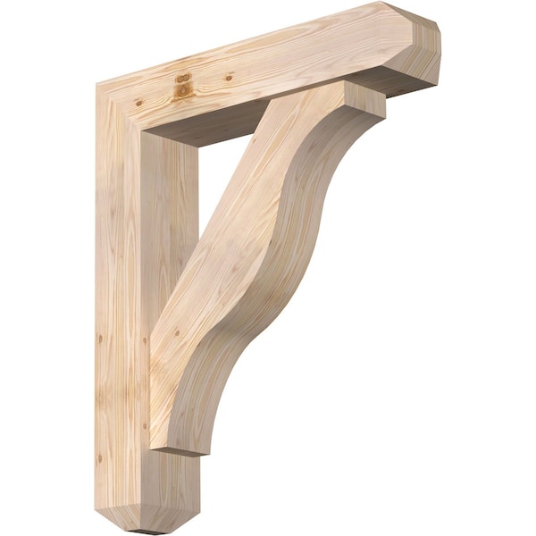 Ekena Millwork Funston Craftsman Smooth Bracket w/ Offset Brace, Douglas Fir, 7 1/2"W x 34"D x 40"H BKT0806X34X40FST04SDF - main